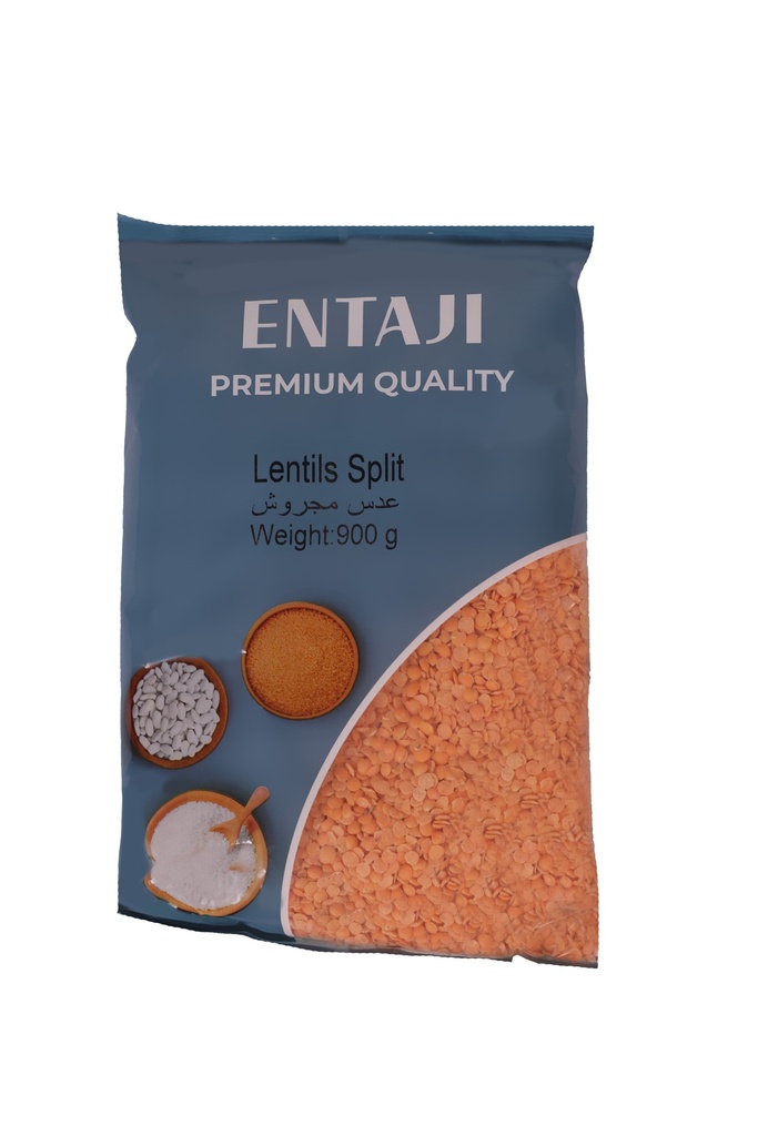 Entaji Red Lentils Split 900g - عدس احمر مجروش