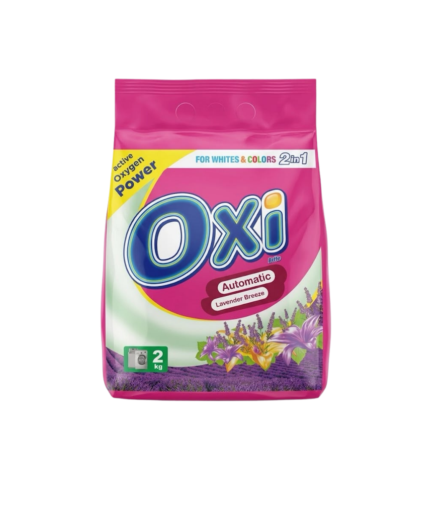 Oxi Laundry Detergent Powder Lavender  2Kg - أوكسي  مسحوق غسيل للملابس برائحة اللافندر