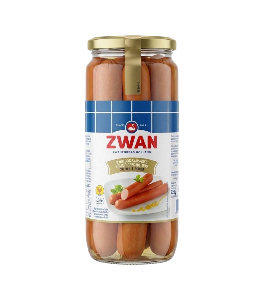 Zwan Chicken Hot Dogs Jars 320g  زوان هوت دوغ دجاج 