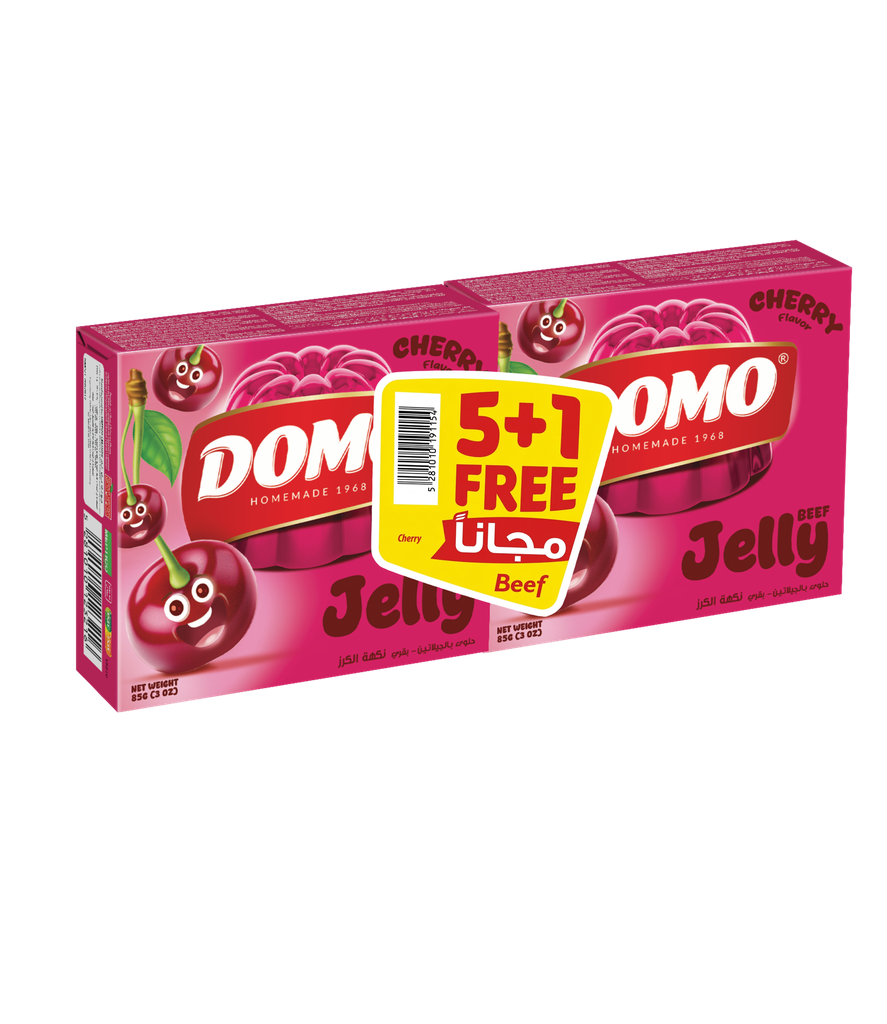 DOMO -  Jelly Beef Cherry 5+1 Free Offer -دومو – جيلي لحم بنكهة الكرز 