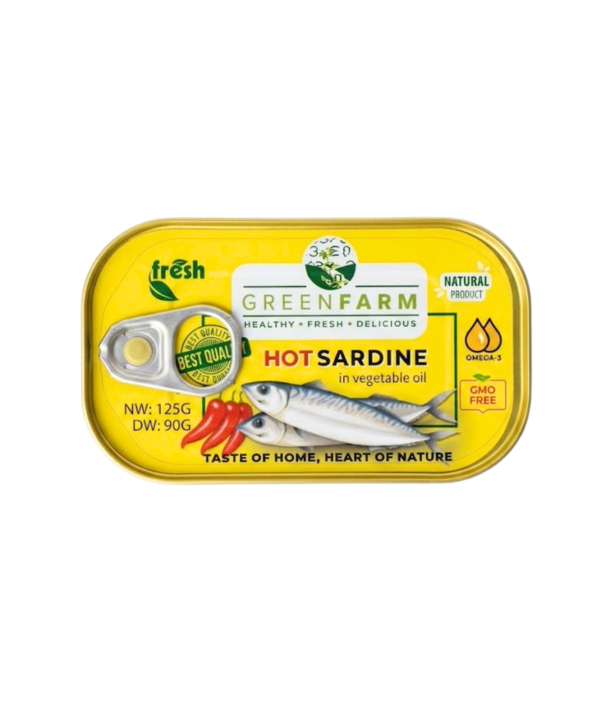 Green Farm Sardine In Chilli 125g - جرين فارم سردين بالحر 