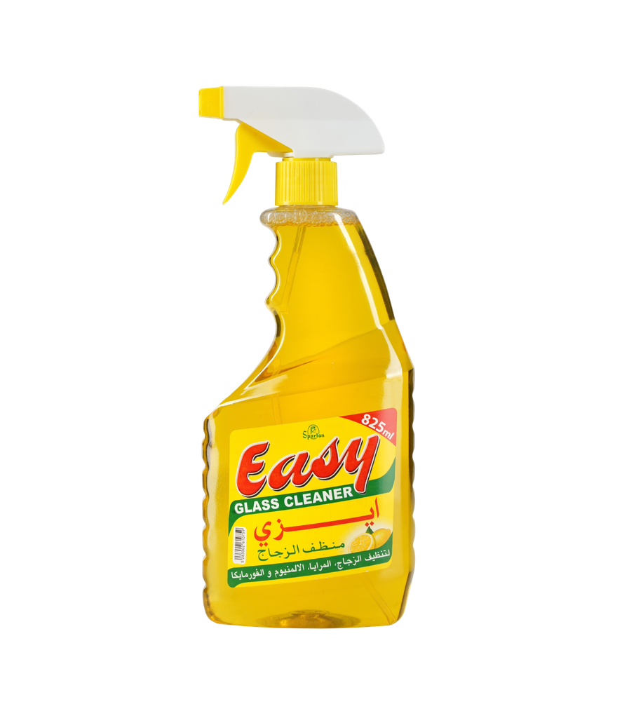 Easy Glass Cleaner With Trigger Lemon 825 Ml - إيزي – منظف الزجاج مع بخاخ ورائحة الليمون