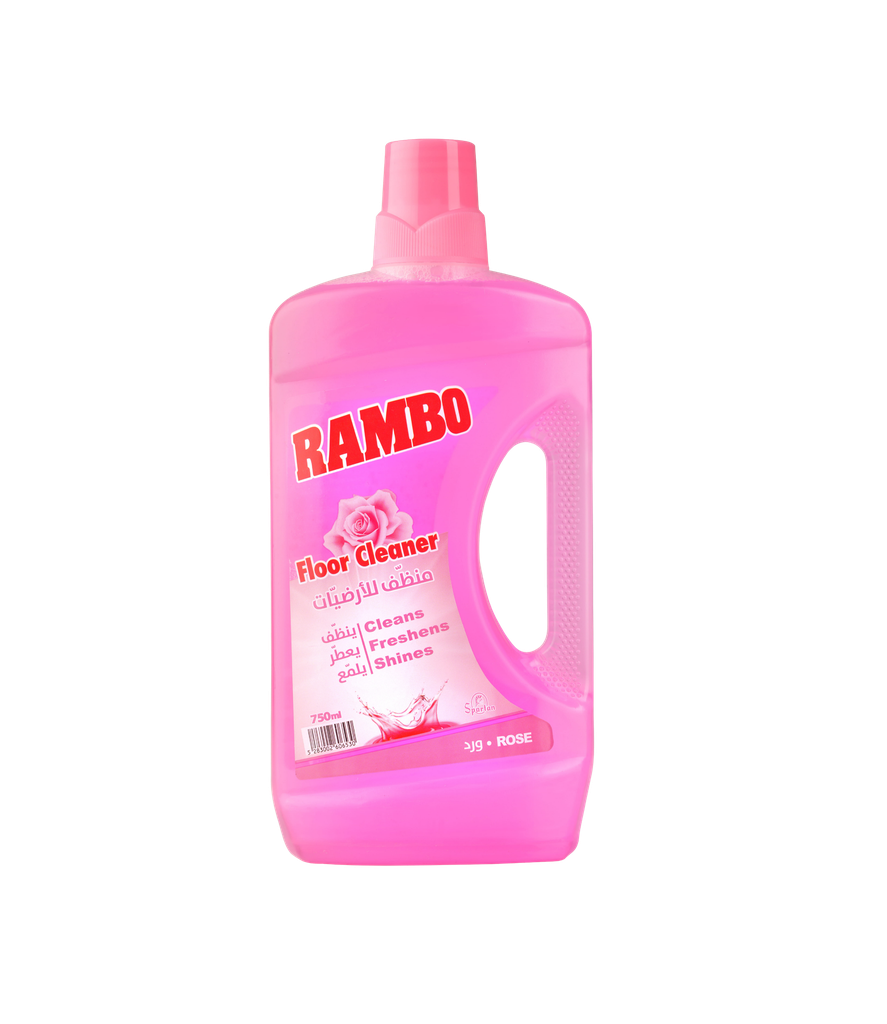 Rambo Floor Cleaner Rose 750Ml -رامبو منظّف أرضيات برائحة الورد