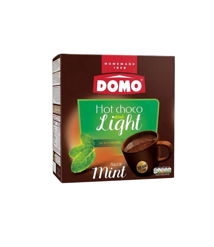 Domo Hot Choco Drink Light Mint Flavor 24x10g-دومو مشروب شوكولاتة ساخنة لايت بنكهة النعناع