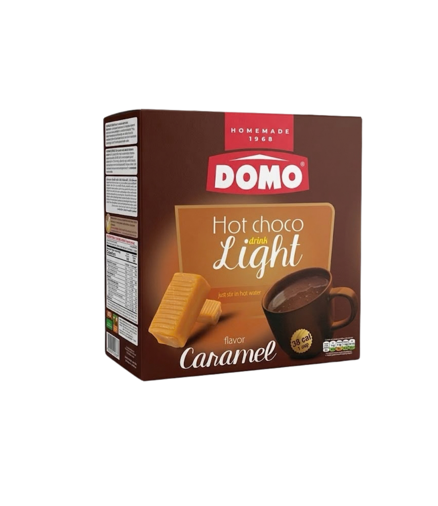 Domo Hot Choco Drink Light Caramel Flavor 24x10g - دومو مشروب شوكولاتة ساخنة لايت بنكهة الكراميل 
