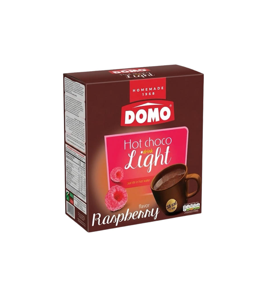 Domo Hot Choco Drink Light Rasperry Flavor 24x10g -دومو مشروب شوكولاتة ساخنة لايت بنكهة توت  