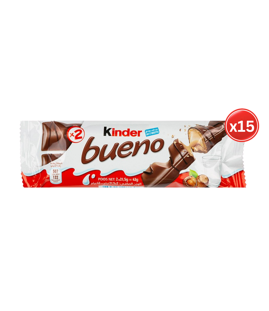 Kinder Bueno Chocolate 43g*15 - كيندر بوينو