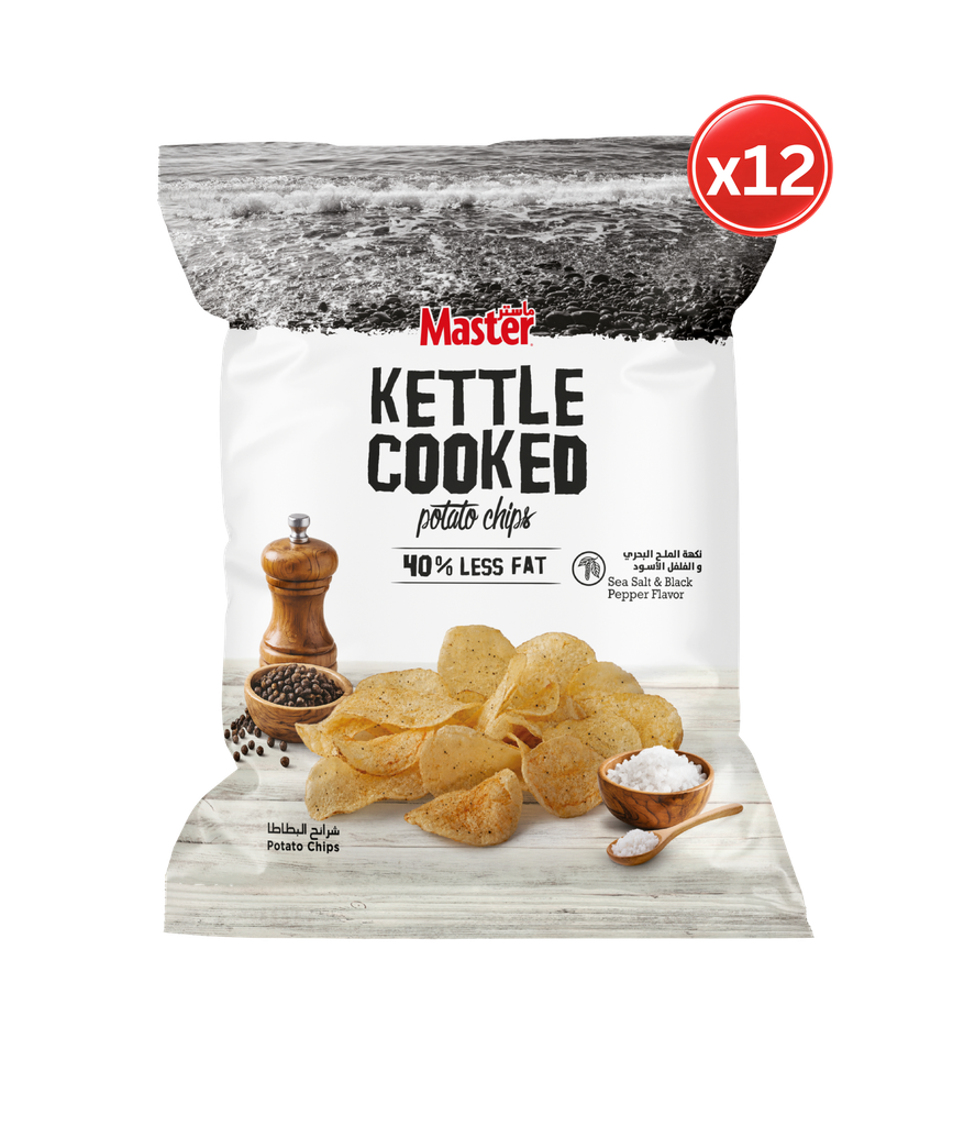 Master Kettle Black Pepper 76g*12 - ماستر بنكهة  الفلفل الأسود