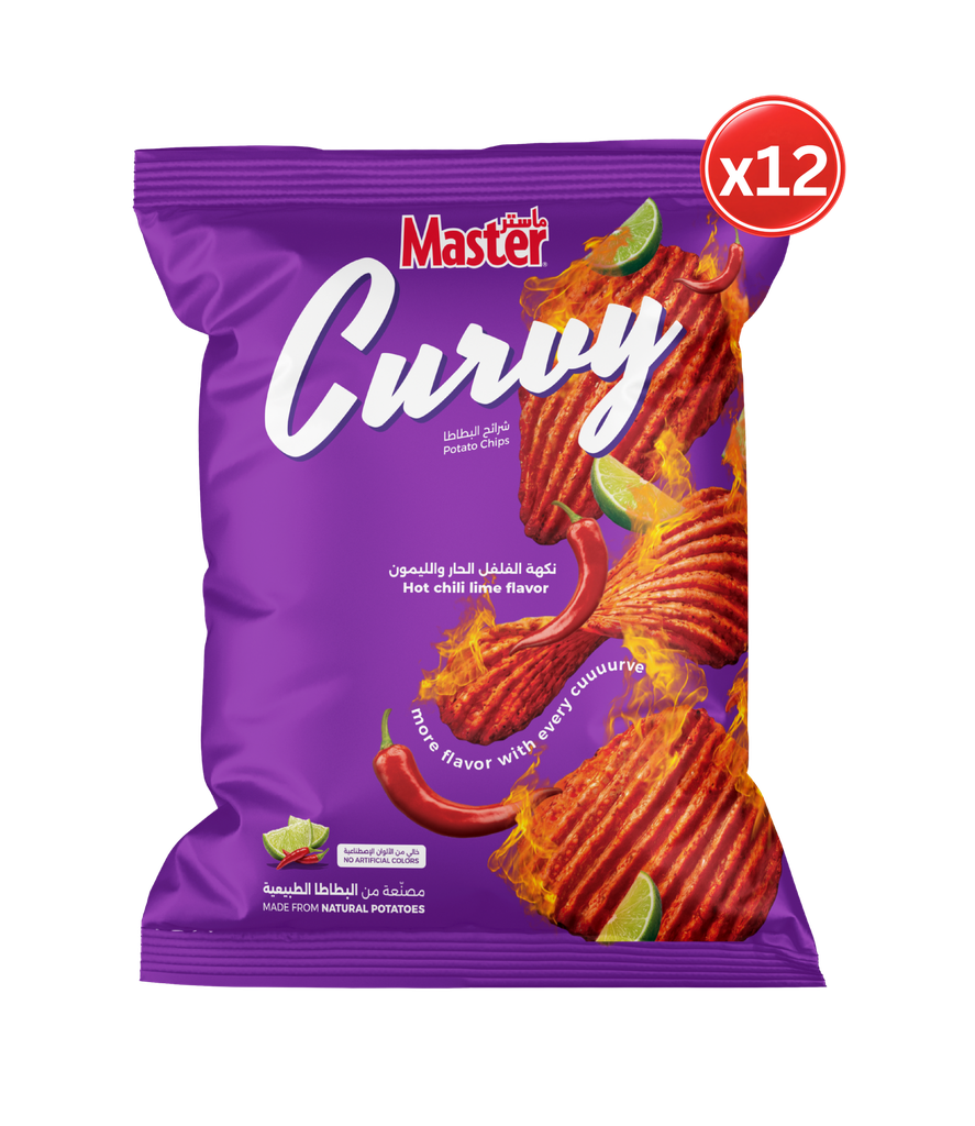 Master Curvy Lime 70g*12 - ماستر كيرفي ليمون