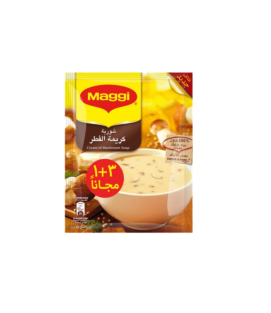 Maggi Cream Mushroom Soup  3+1 x55g-ماجي شوربة الفطر 