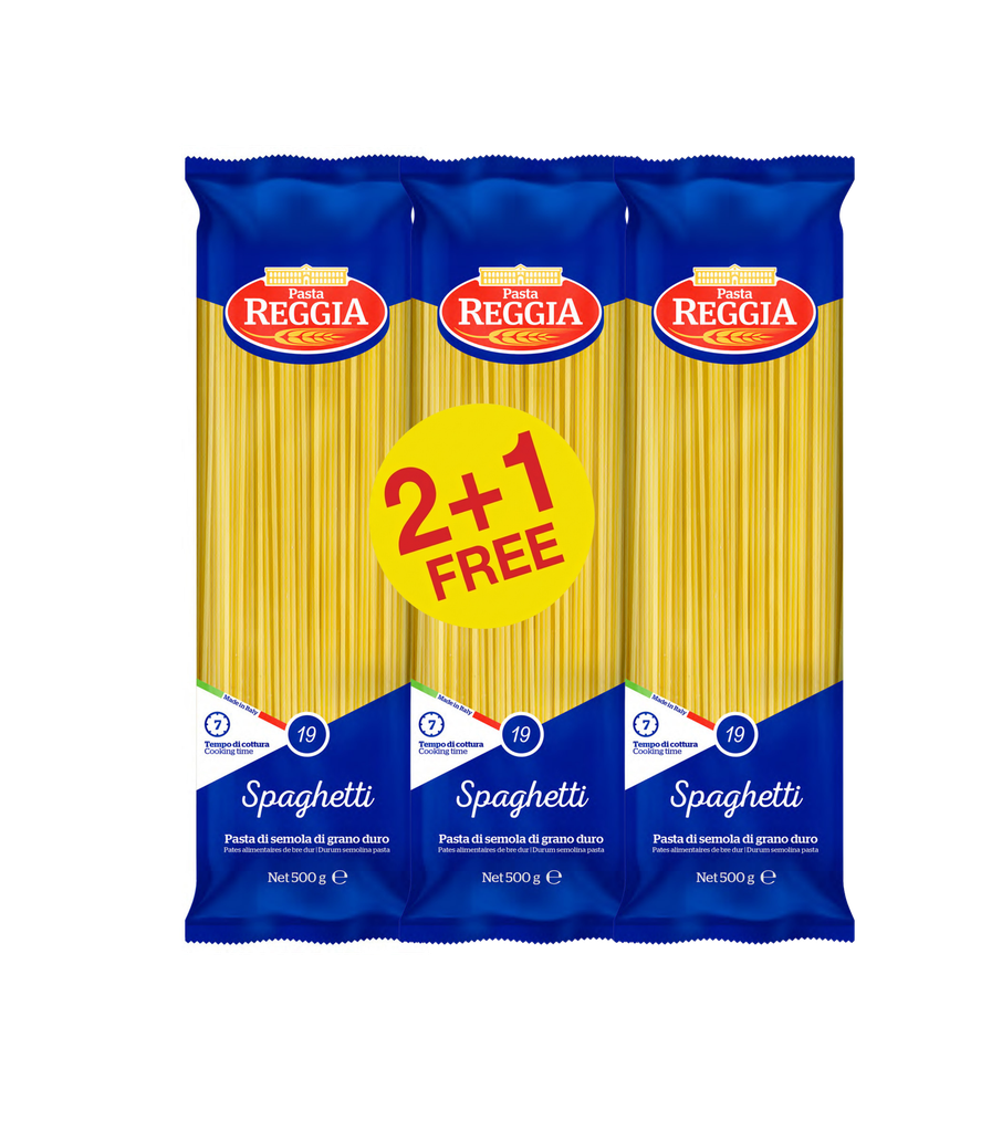 Reggia Pasta Spaghetti No.19 500g Buy 2 Get 1 Free - ريجيا سباغيتي 