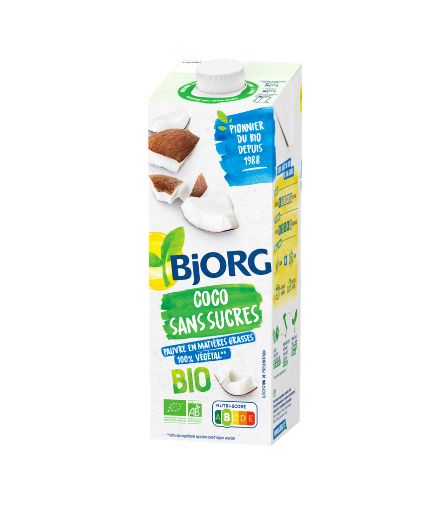 Bjorg Biosson  Coco  Sans Sucre 1L - بيورغ حليب جوز الهند بدون سكر مضاف