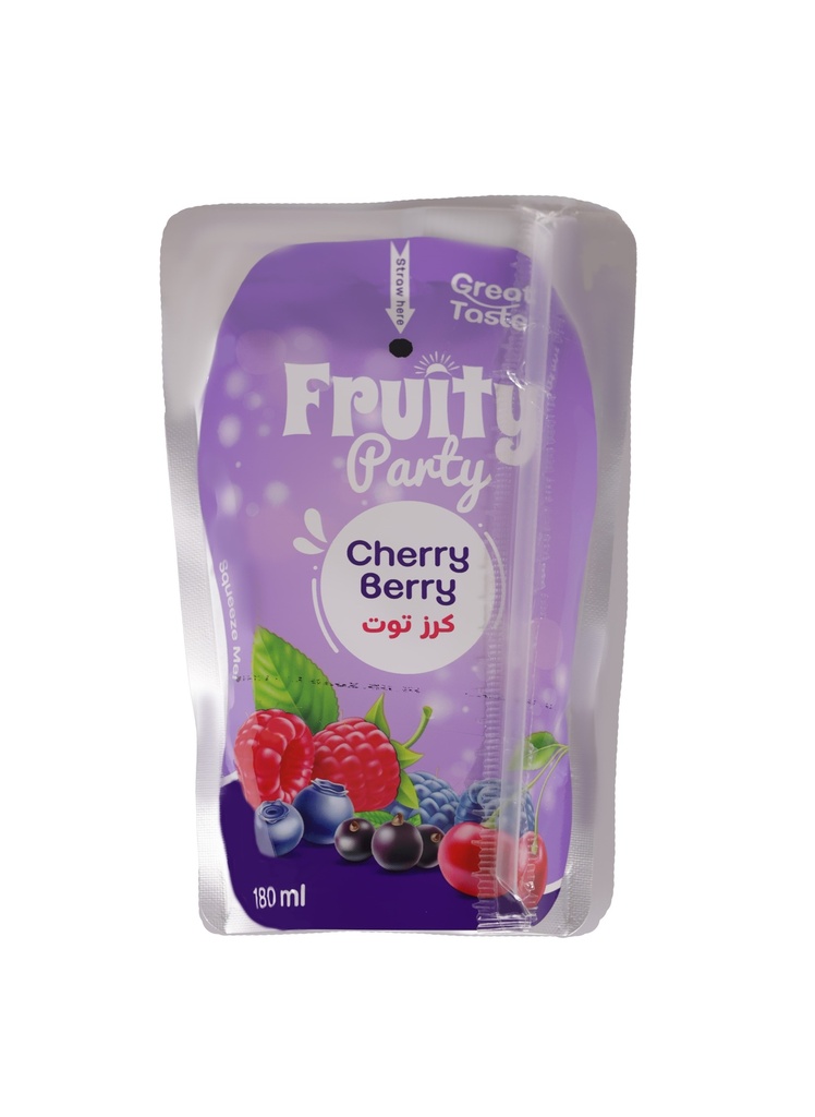 Fruity Party Cherry Berry 180ml -عصير كرز وتوت 