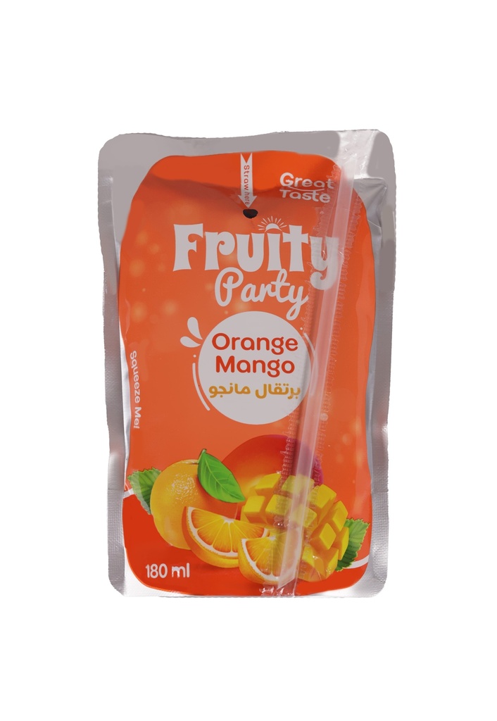 Fruity Party Orange Mango 180ml-عصير برتقال ومانجو 