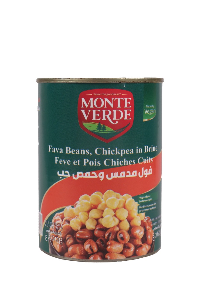 Mixed Beans ( Fava Beans + Chickpeas) 400g - فول مدمس وحمص حب