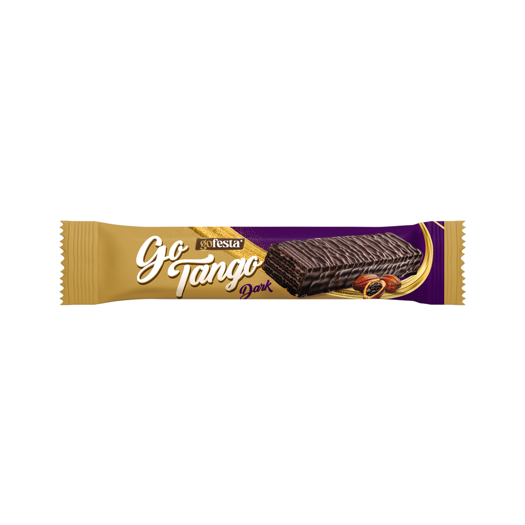 Go tango dark  chocolate coated wafer  filled with dark cream  35g -شوكولاتة داكنة كريمة داكنة