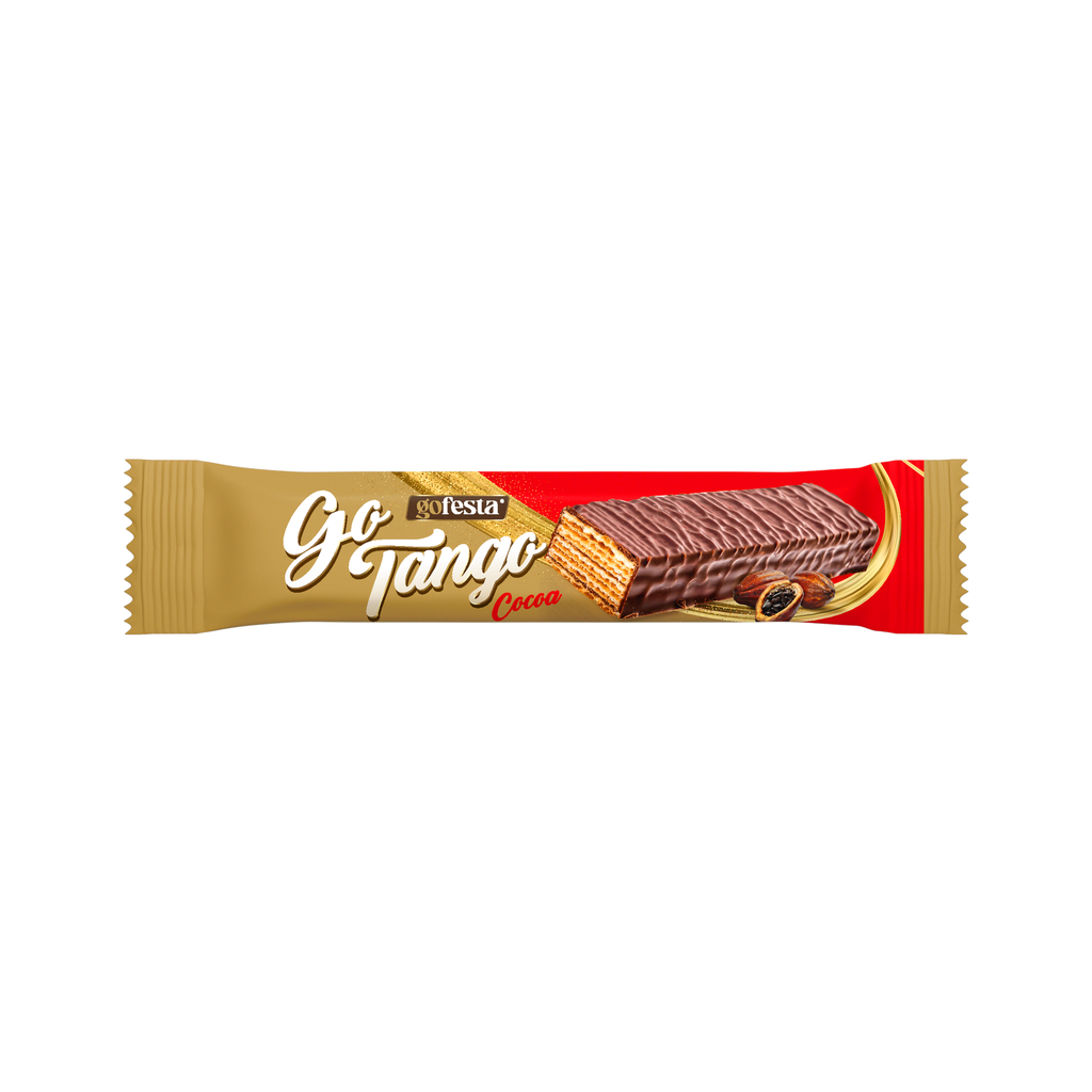 Go tango  coated wafer  filled with cocoa cream 24*30g -كريمة الكاكاو