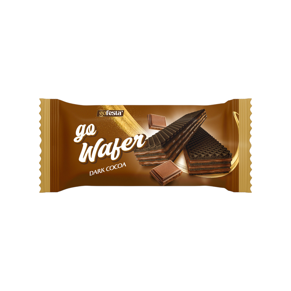 Dark Go wafer filled  with chocolate cream  50g -ويفر بكريمة الكاكاو الداكن