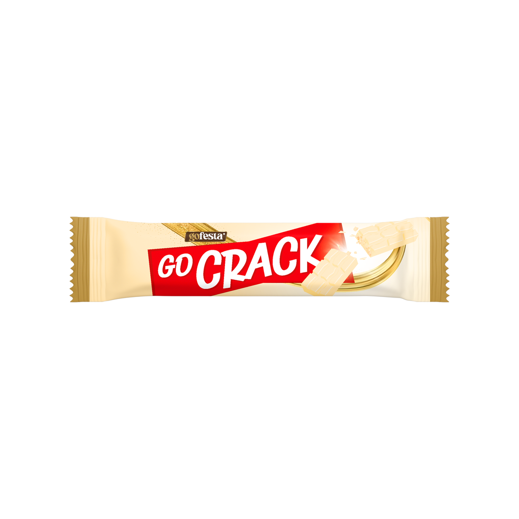 Go crack milk  chocolate filled with  rice 40g - شوكولاتة بيضاء