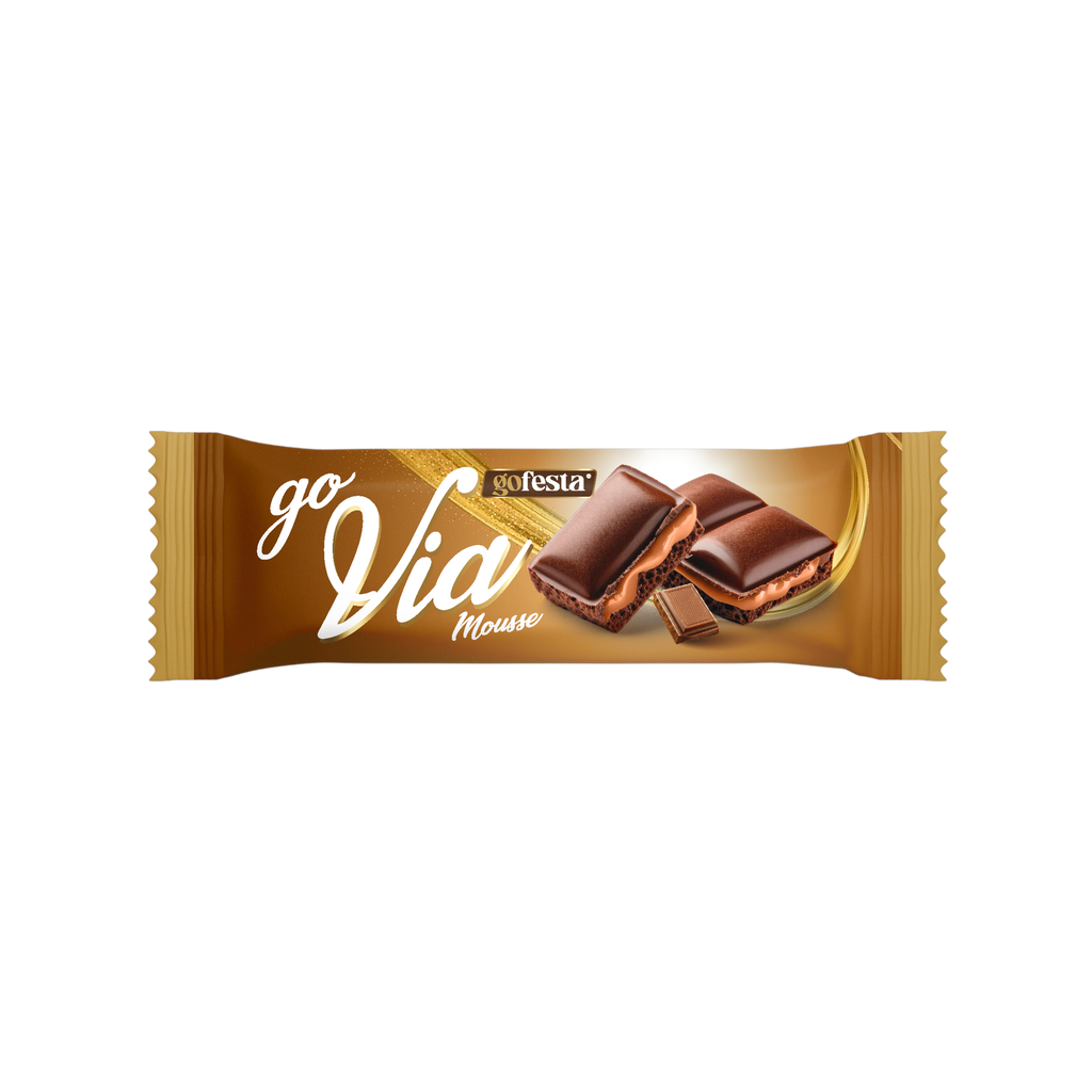 Go Via milk chocolate with mousse cream 35g -كريمة موس الحليب