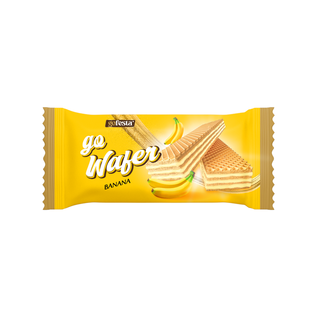Go wafer filled with  banana cream  50g -ويفر بكريمة بالموز  