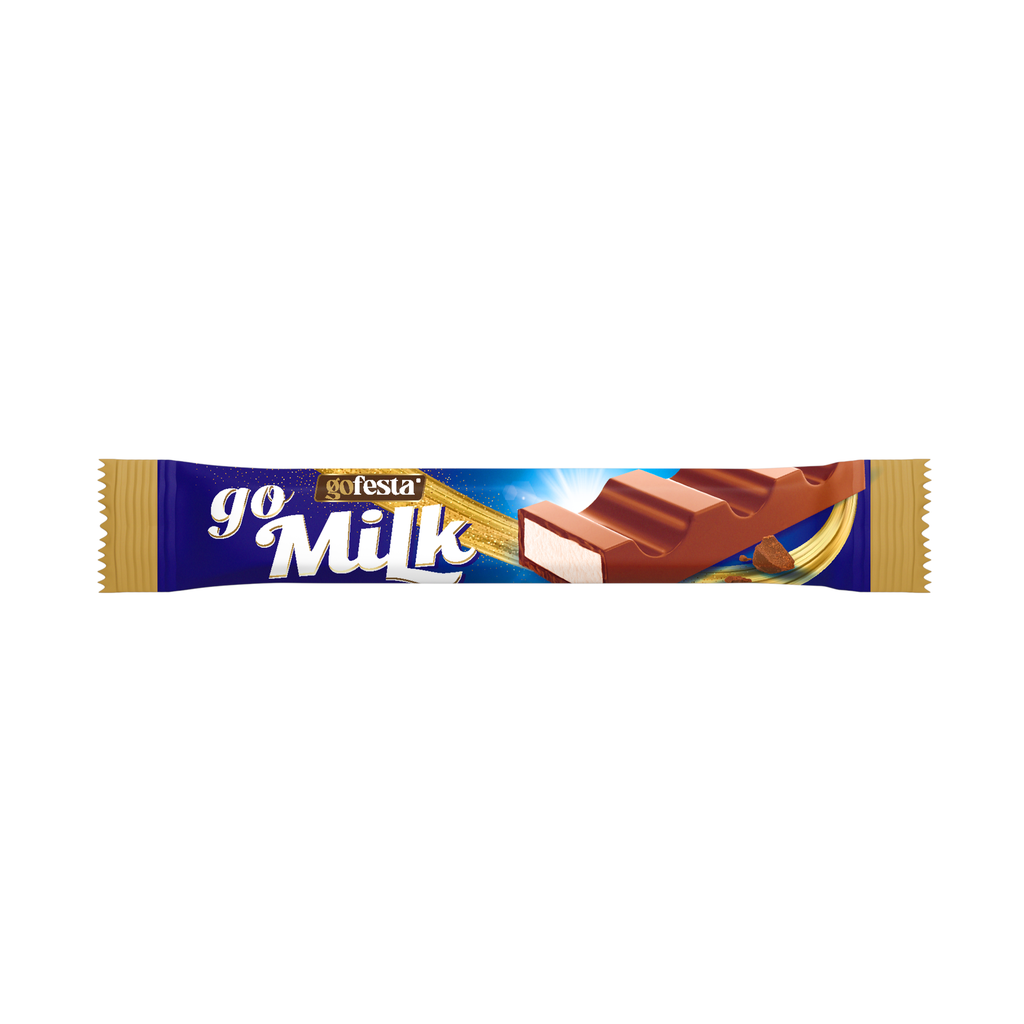 Go milk milk chocolate filled with milk cream 22g -شوكولاتة حليب بحشوة كريمة الحليب