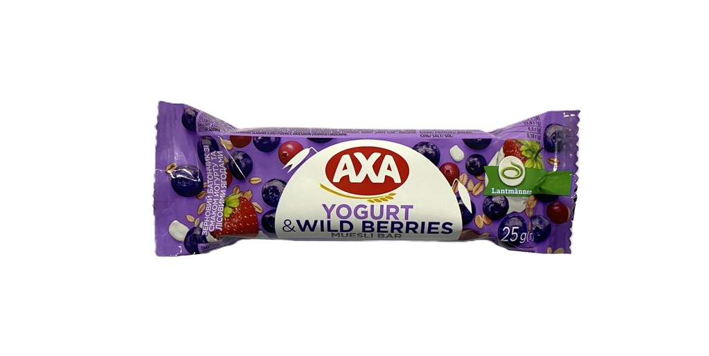 AXA Yogurt & Wild Berries bar 25g لوح زبادي وتوت بري