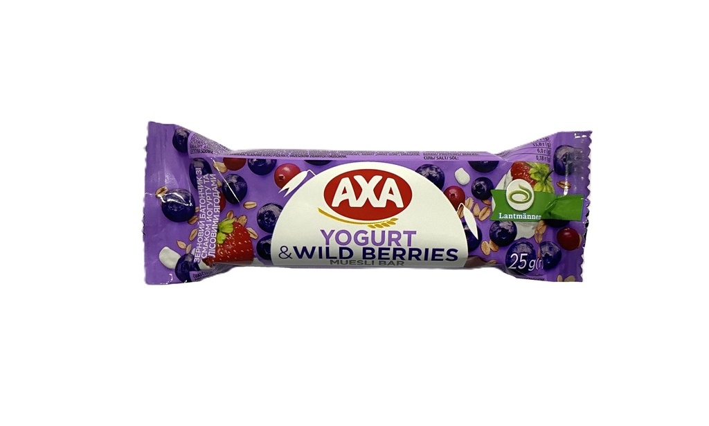 AXA Yogurt & Wild Berries bar 25g لوح زبادي وتوت بري