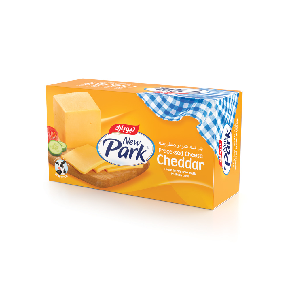 New Park cheddar cheese block 300g-جبنة شيدر مطبوخة
