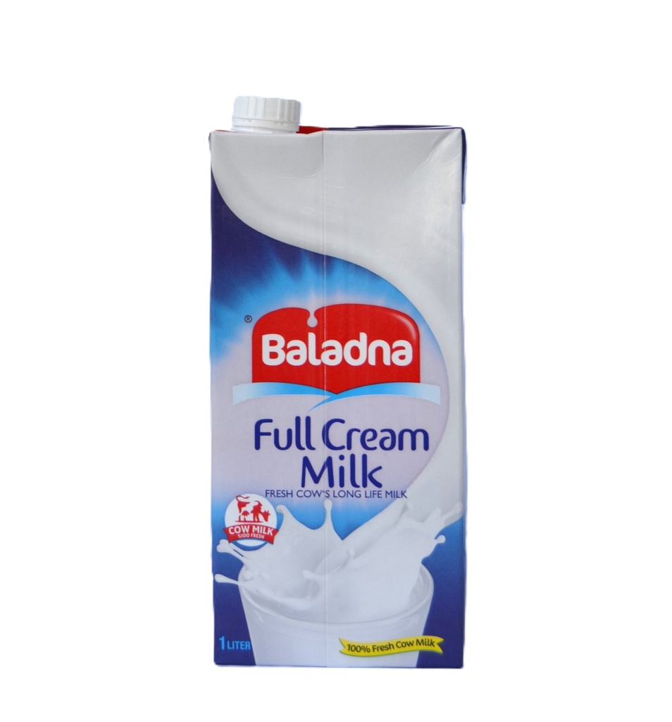 Baladna Full Cream Milk 1L -- حليب كامل الدسم