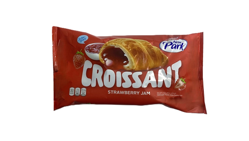 New Park Croissant Strawberry 50g -كروسان فريز