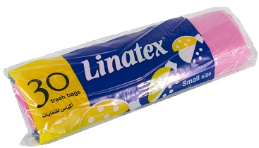  Linatex trash bags small pink 12 bags أكياس للنفايات زهر صغير