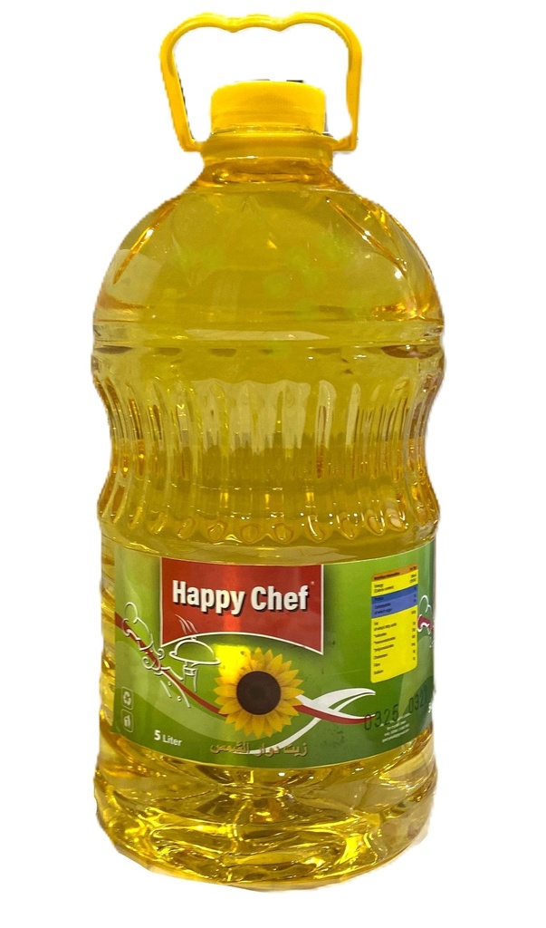 Happy Chef SUNFLOWER OIL - 5L -زيت دوار الشمس