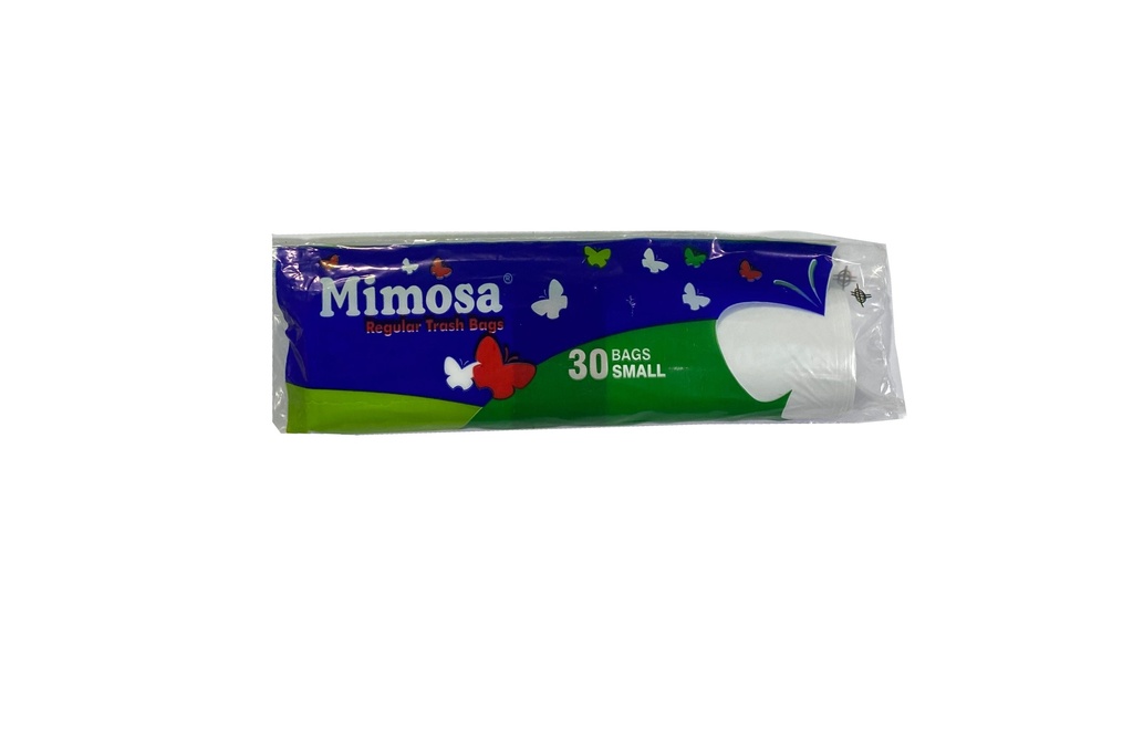 Mimosa trash bags small white 1*30 bags أكياس للنفايات بلا ربطة أبيض
