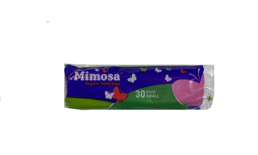 Mimosa trash bags small pink 1*30 bags أكياس للنفايات بلا ربطة زهر 