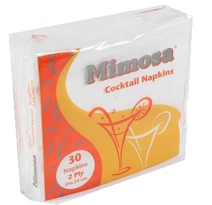 Mimosa cocktail 30 napkins محارم سفرة كوكتيل