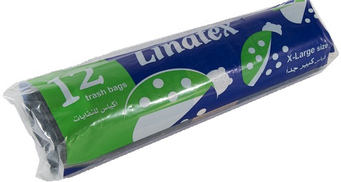 Linatex trash bags xl 1*12 bags أكياس للنفايات  كبير جداً
