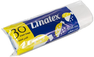Linatex trash bags small white 1*30 bags  أكياس للنفايات أبيض صغير 