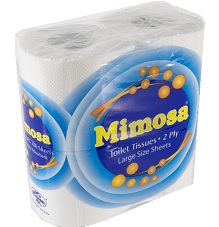 Mimosa toilet paper 4 rolls محارم تواليت 