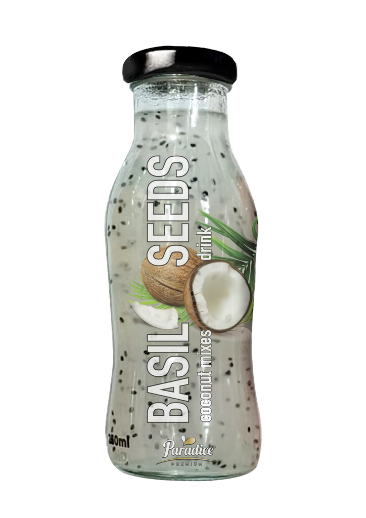 Paradice Basil Seeds coconut Mixed 250ml - جوز الهند والفواكه 
