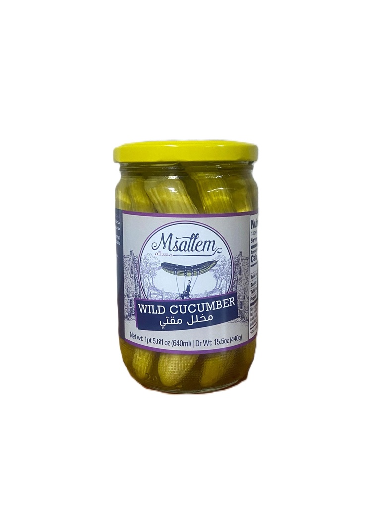 Msallem Wild Cucumber Pickles Jar 640g - مخلل مقتي