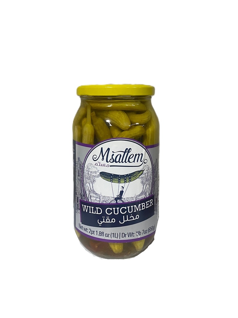 Msallem Wild Cucumber Pickles Jar 1000g - مقتي مخلل 
