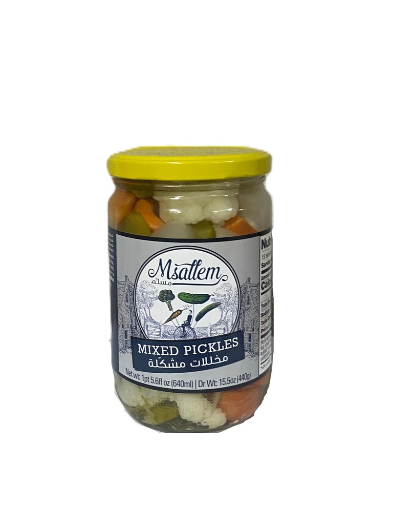Mixed Pickles Jar 640g - Msallem مخلل مشكل