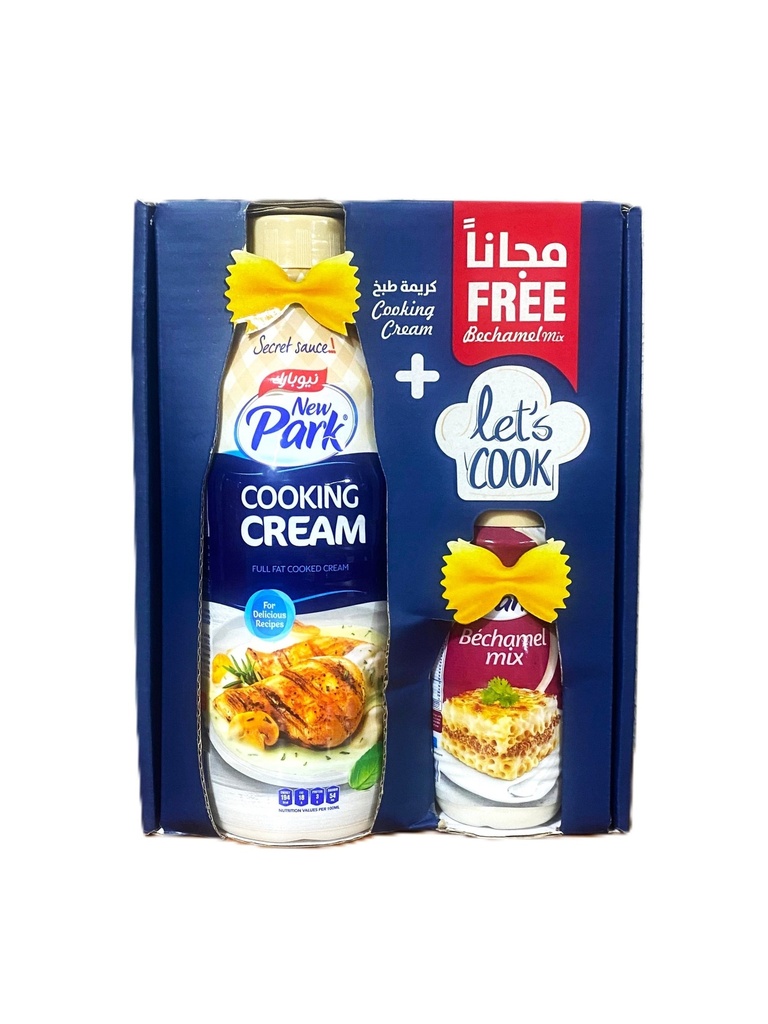 New Park Cooking cream 850ml + free Bechamel mix-كريمة طبخ