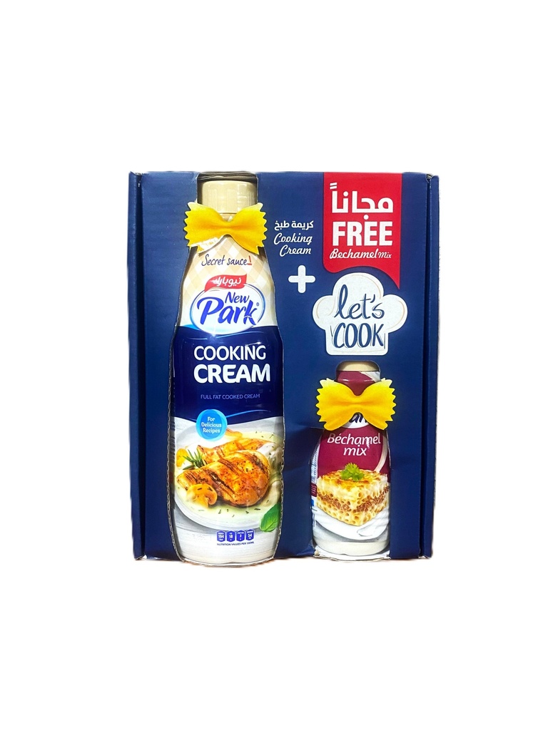 New Park Cooking cream 850ml + free Bechamel mix-كريمة طبخ