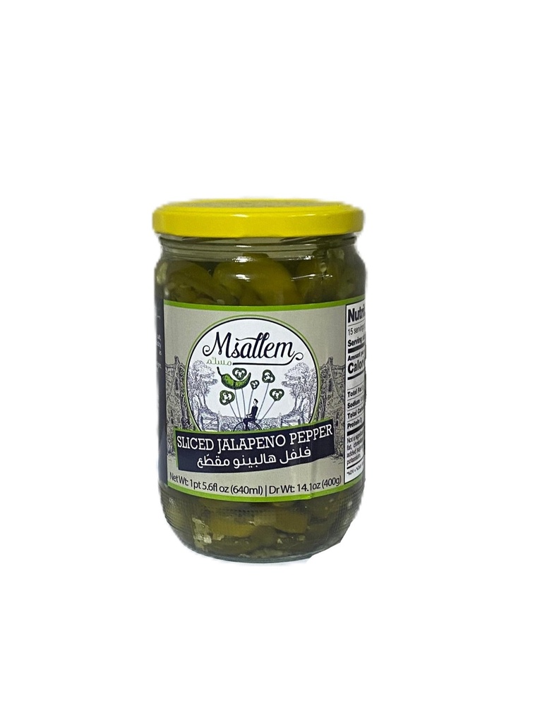 Sliced Jalapenos Pickles Jar 640g - Msallem مخلل فليفلة
