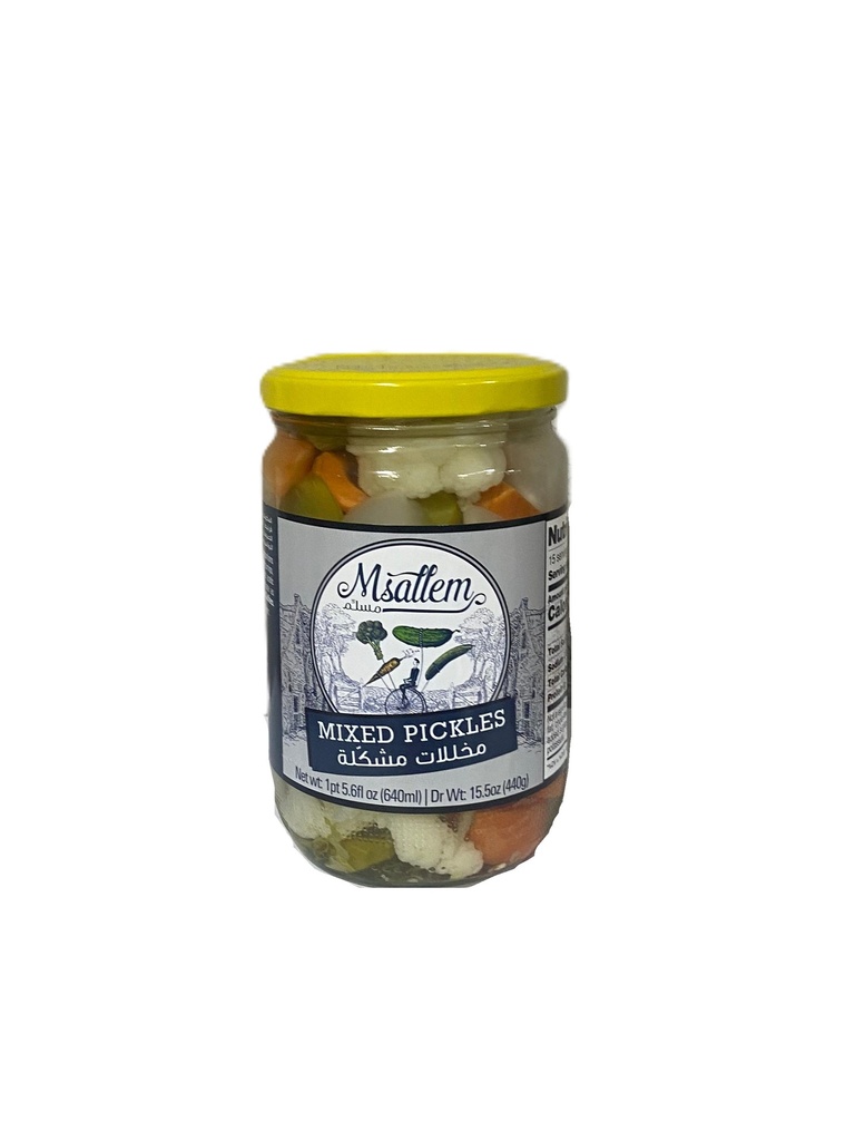 Mixed Pickles Jar 640g - Msallem مخلل مشكل