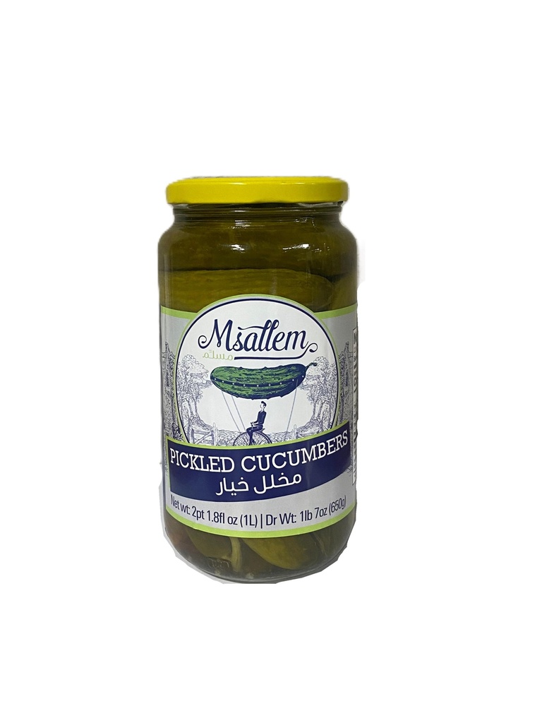 Cucumber Pickles jar 1000g - Msallem مخلل خيار