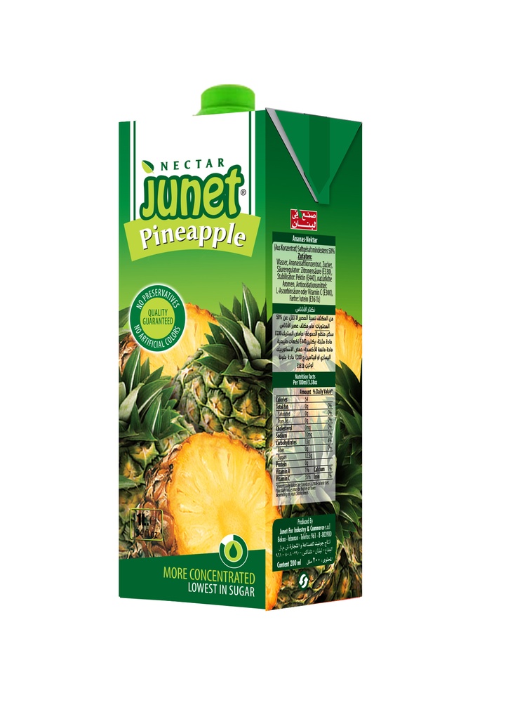 Carton Junet 1L Pineapple - كرتون جونيت أناناس 