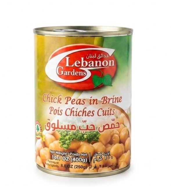 Lebanon Gardens Chickpeas In Brine 400g حمص حب مسلوق